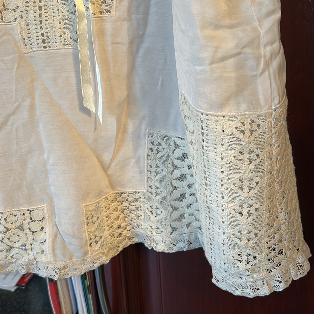ZARA oyster white strappy lace top size medium - Picture 7 of 9